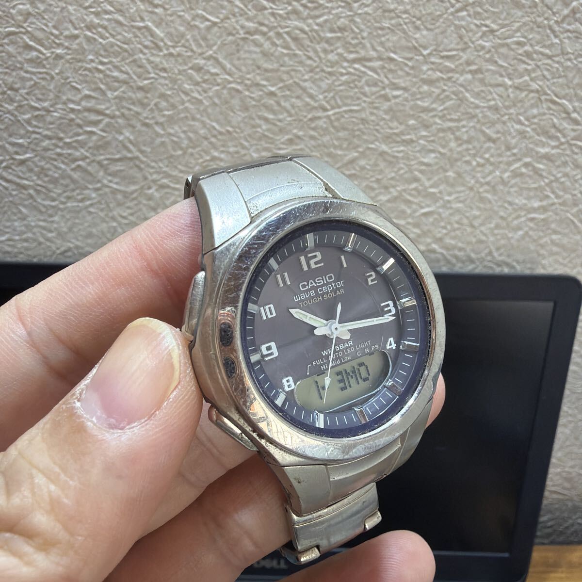 カシオ CASIO 電波ソーラーWVA−400J 稼動品