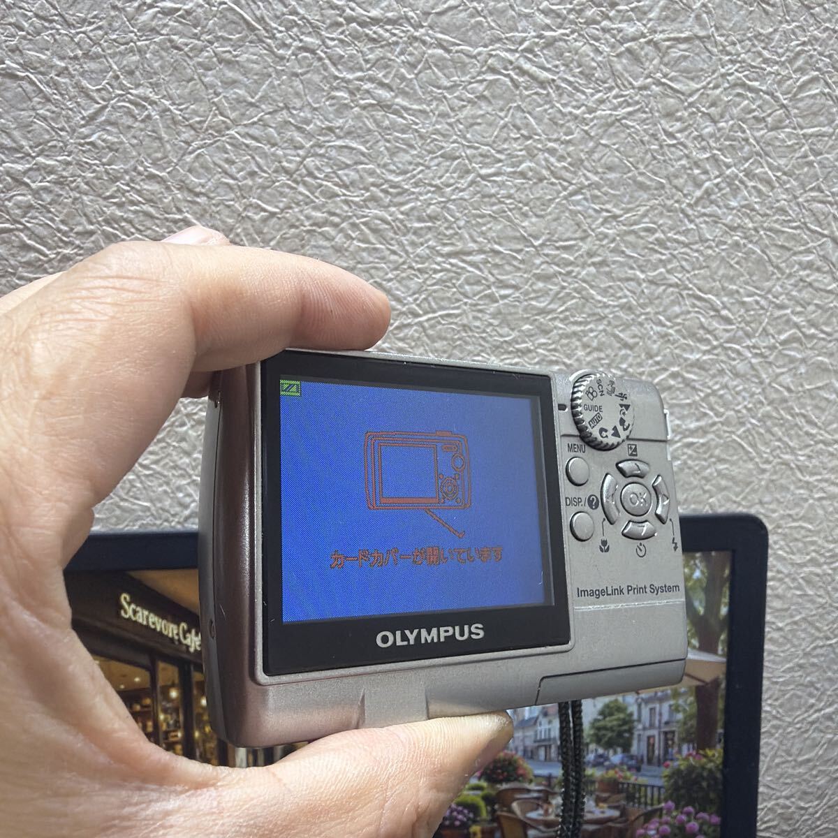 Olympus デジカメ FE-140 通電済み　美品　SDカード留め爪折れ　現状品