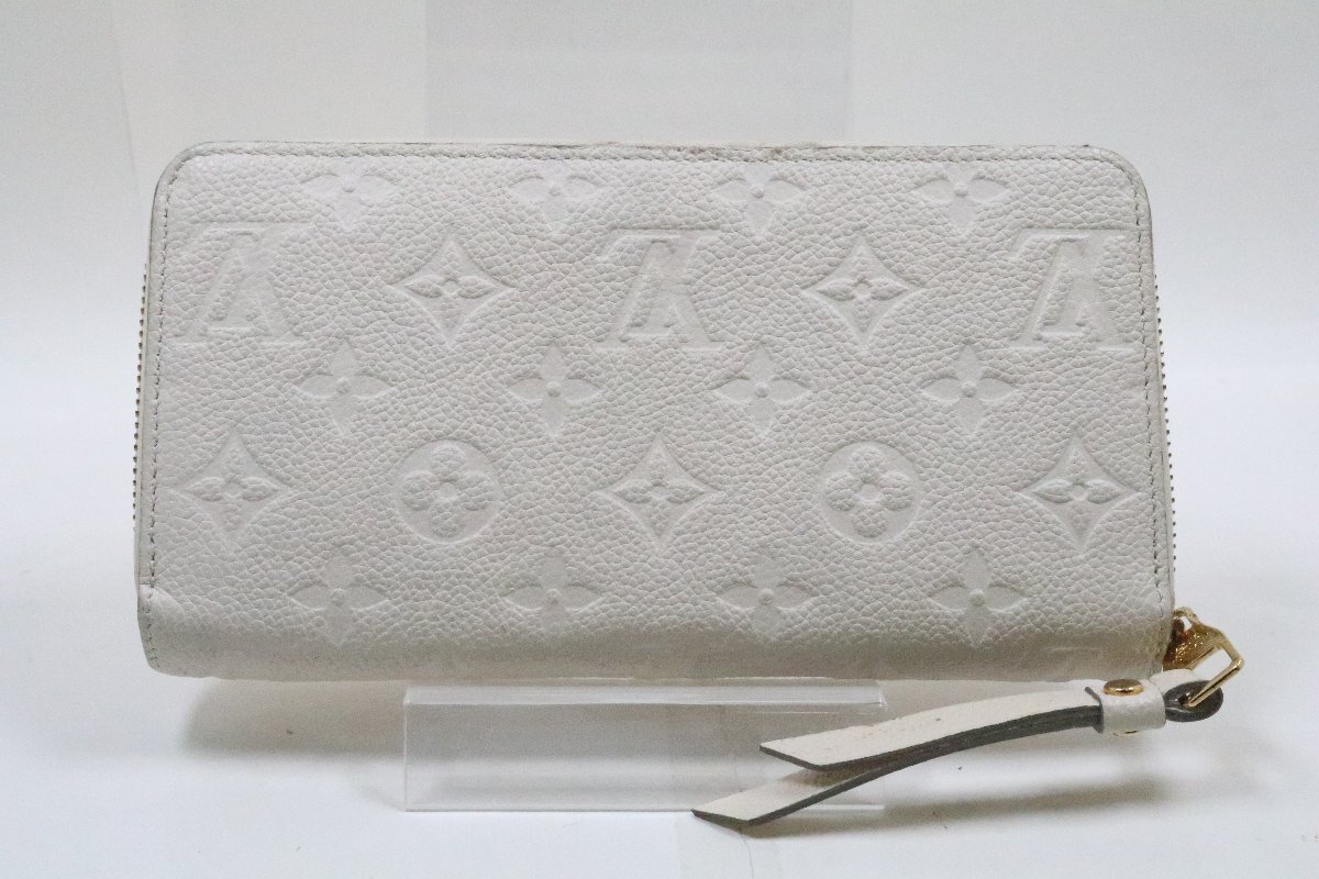 ルイ・ヴィトン モノグラムアンプラント ジッピーウォレット M60546 ホワイト色 中古品