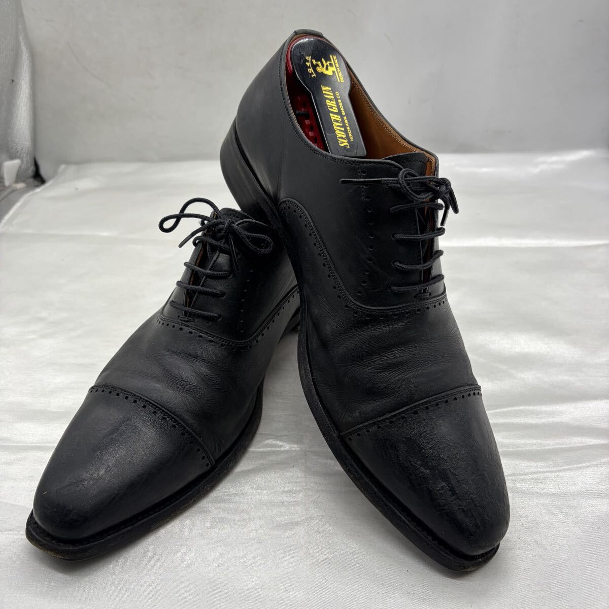 SCOTCH GRAIN スコッチグレイン レザーシューズ 25.5cm ブラック 本革 日本製 ビジネスシューズ メンズ u2453