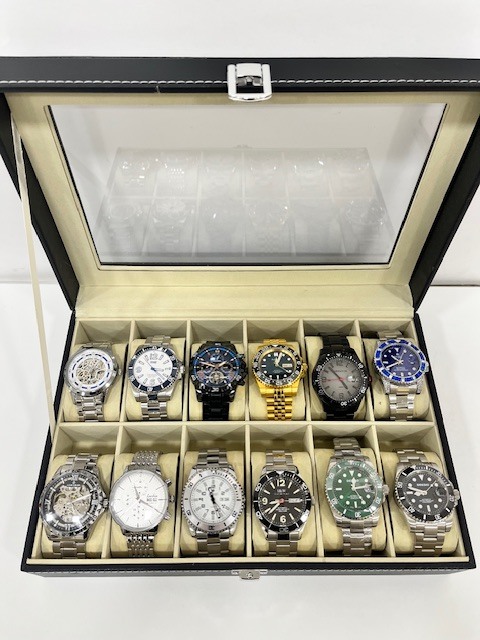 ★1円~★ 自動巻き腕時計12点おまとめ＋ケース付き ※稼働品＆美品