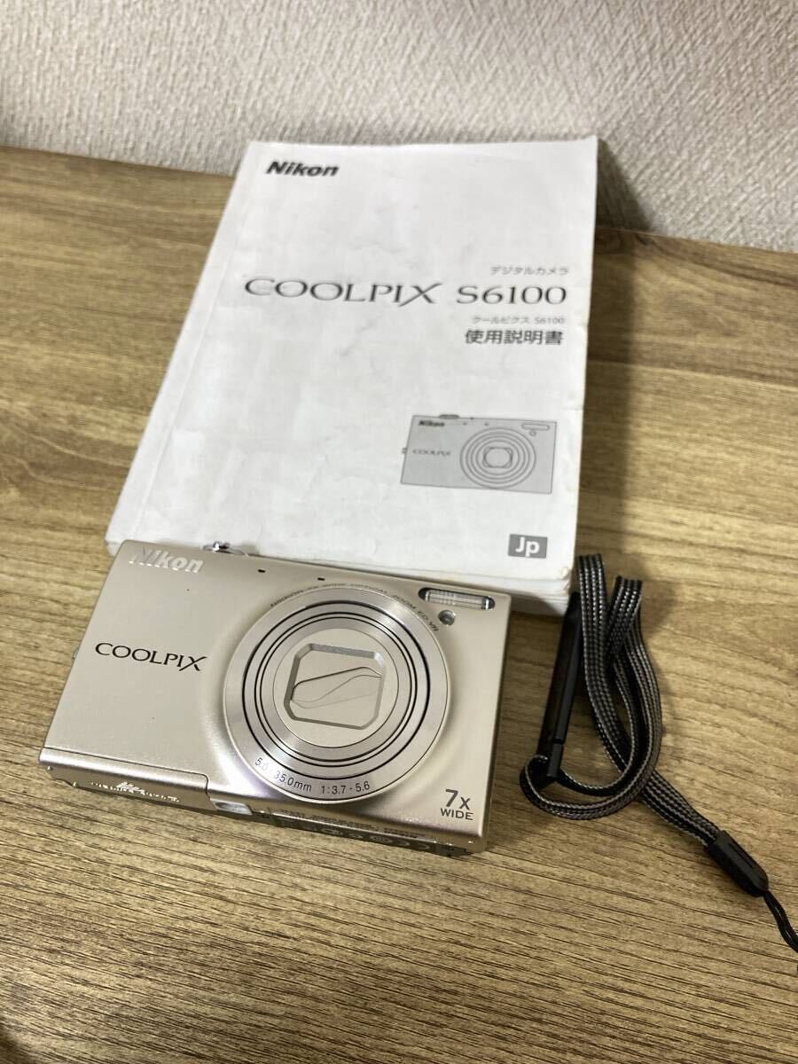 nikon ニコン coolpix s6100 シルバー コンパクトデジタルカメラ 付属品あり