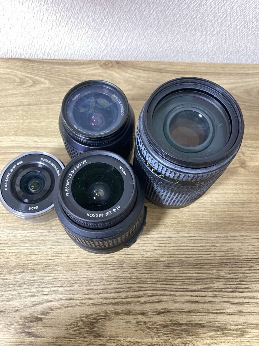 レンズ まとめ nikon sony 18-55mm 70-300mm 16-50mm SELP1650 計4つ