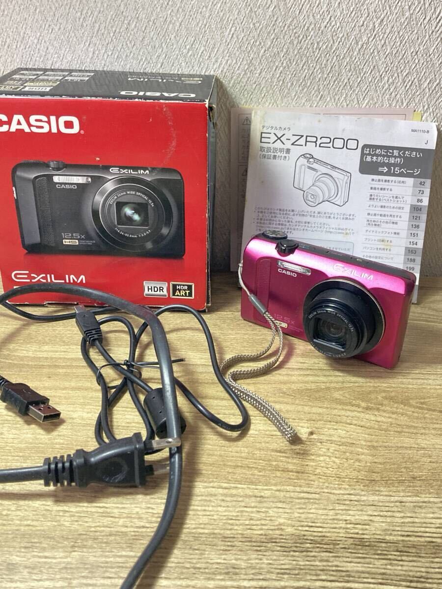 casio カシオ EXILIM EX-ZR200 コンパクトデジタルカメラ ピンク レッド