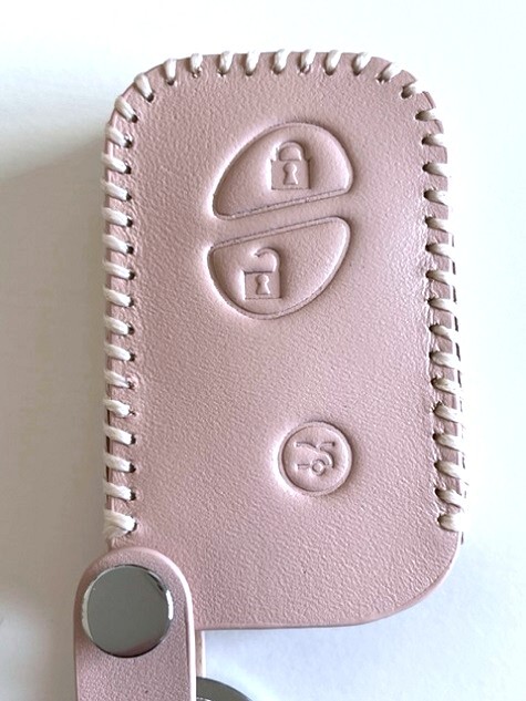 牛革ジャストフィット レクサス スマートキーケース LS GS ピンクベージュ色 レクサス キーケース レクサスLS キーケース 1