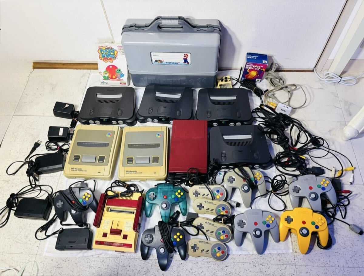 任天堂 Nintendo スーファミ　ファミコン　64 ディスクシステム　ゲーム機　SFC NINTENDO64 スーパーファミコンNUS-001 パズルバブル　2 