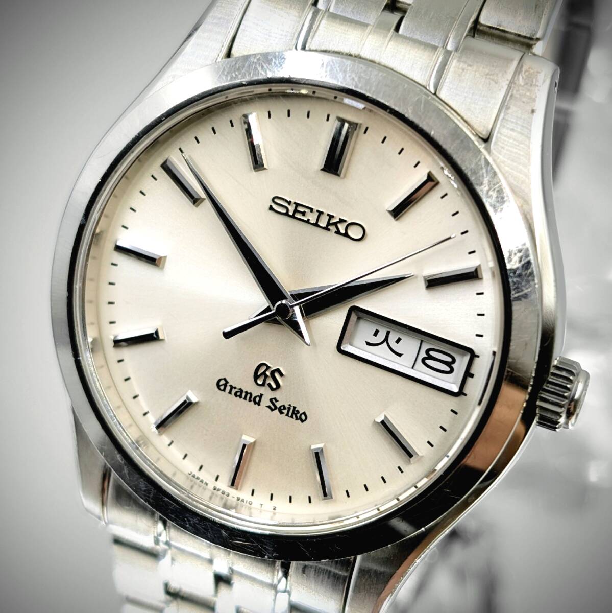 ■【稼働品】GRAND SEIKO 9F83-9A30 グランド セイコー 腕時計 デイデイト メンズ 男性用 箱付 腕回り約16cm 