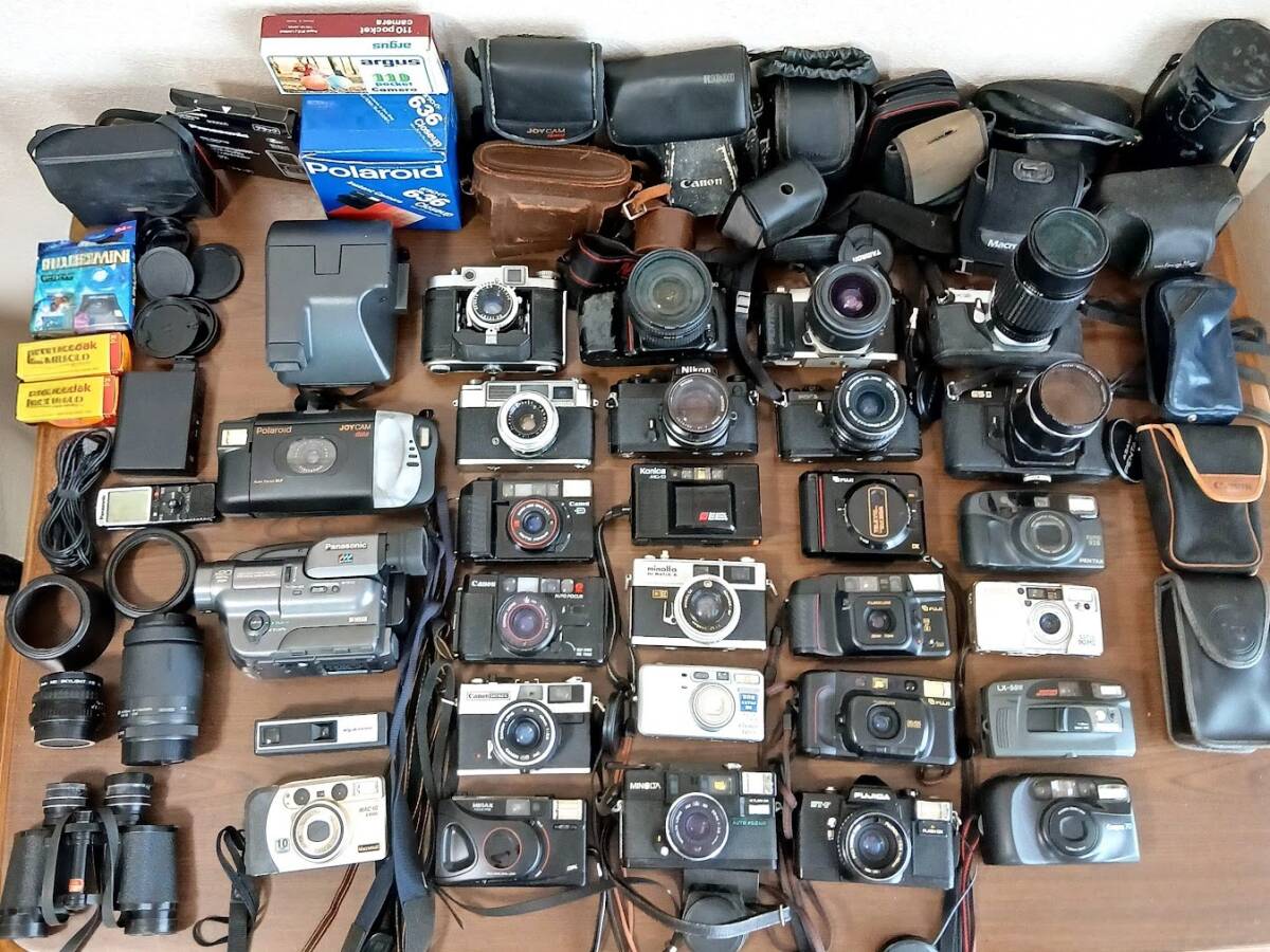 【AH-38】カメラなどおまとめ　PENTAX　Nikon　Canon　Panasonic　FUJI　Konica　Minolta　YASHICA　RICOH他　一眼レフ　フィルムカメラ等