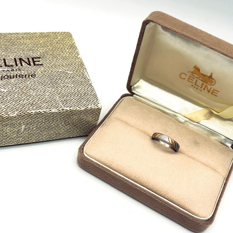 【K-9】Pt850/750　CELINE　セリーヌ　リング　プラチナ×18金　コンビ　ブランド　レディースアクセサリー　重量3.57g　指輪　箱・ケース