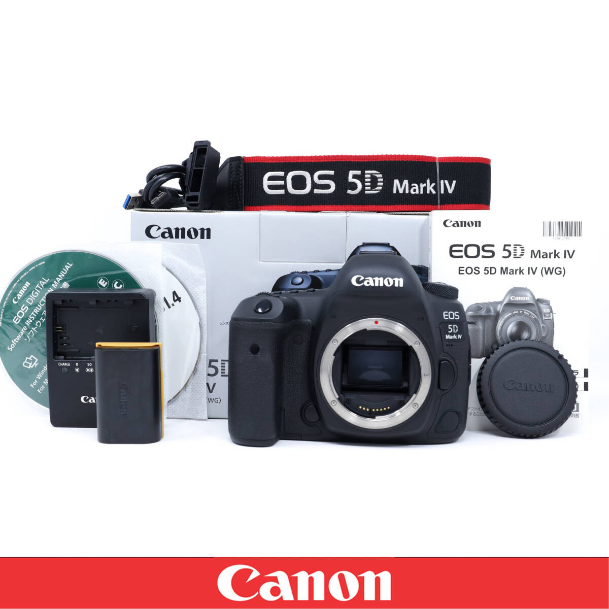 【極上品／5517ショット】Canon キャノン EOS 5D Mark IV ボディ ワンオーナー 動作絶好調 元箱 付属品完備 4K動画 5D4 バッテリー劣化なし