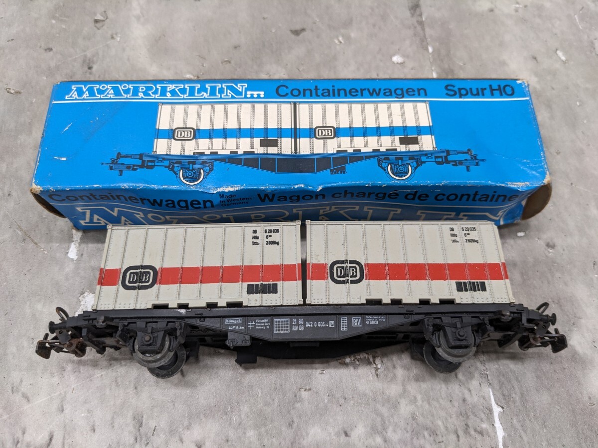 0804u0842　メルクリン H0 4664 DBコンテナ運搬貨車