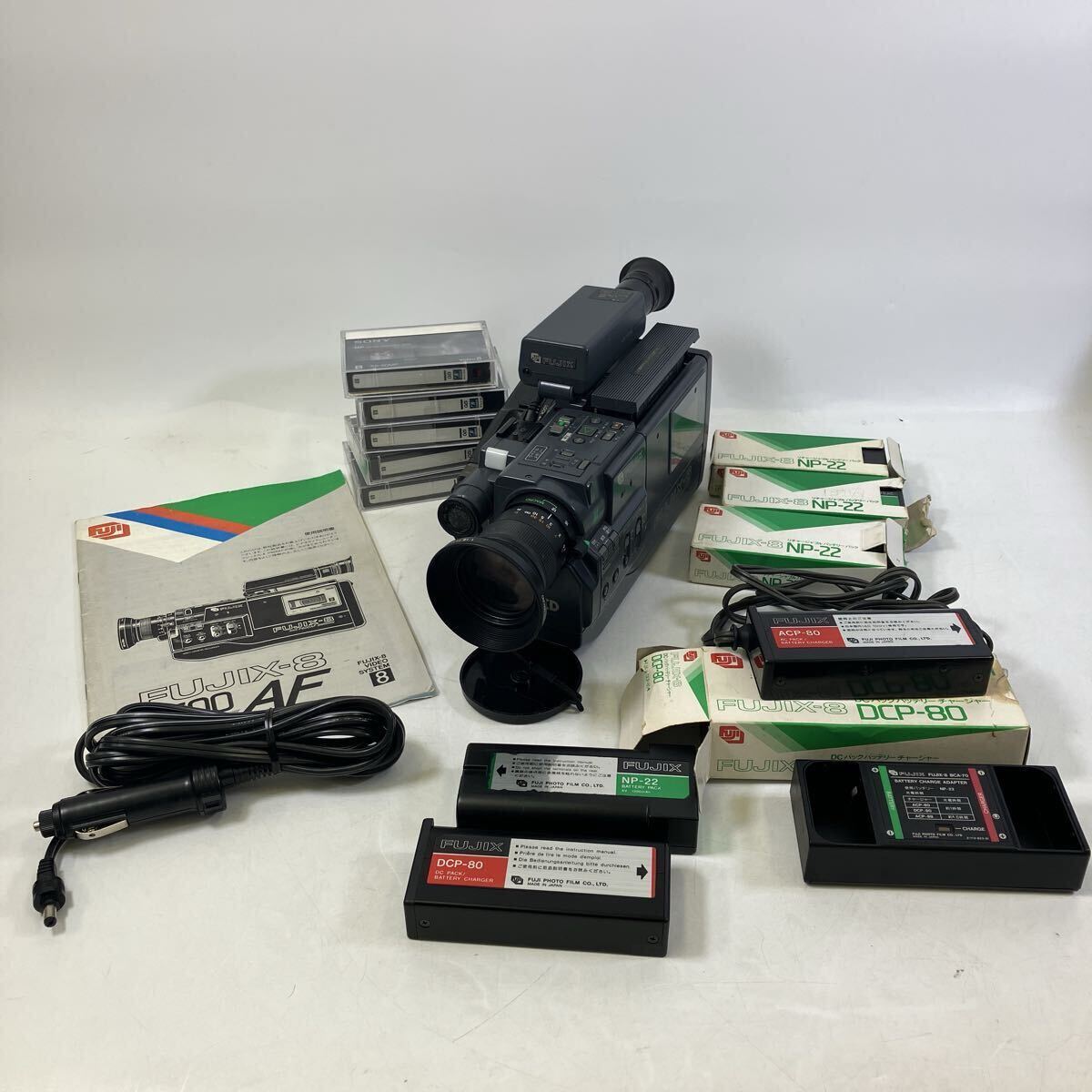 【バッテリー動作確認済み】 FUJIFILM FUJIX-8 P600AF 8ミリ ビデオカメラ フジフィルム 富士フィルム Handycam ハンディカム バッテリー
