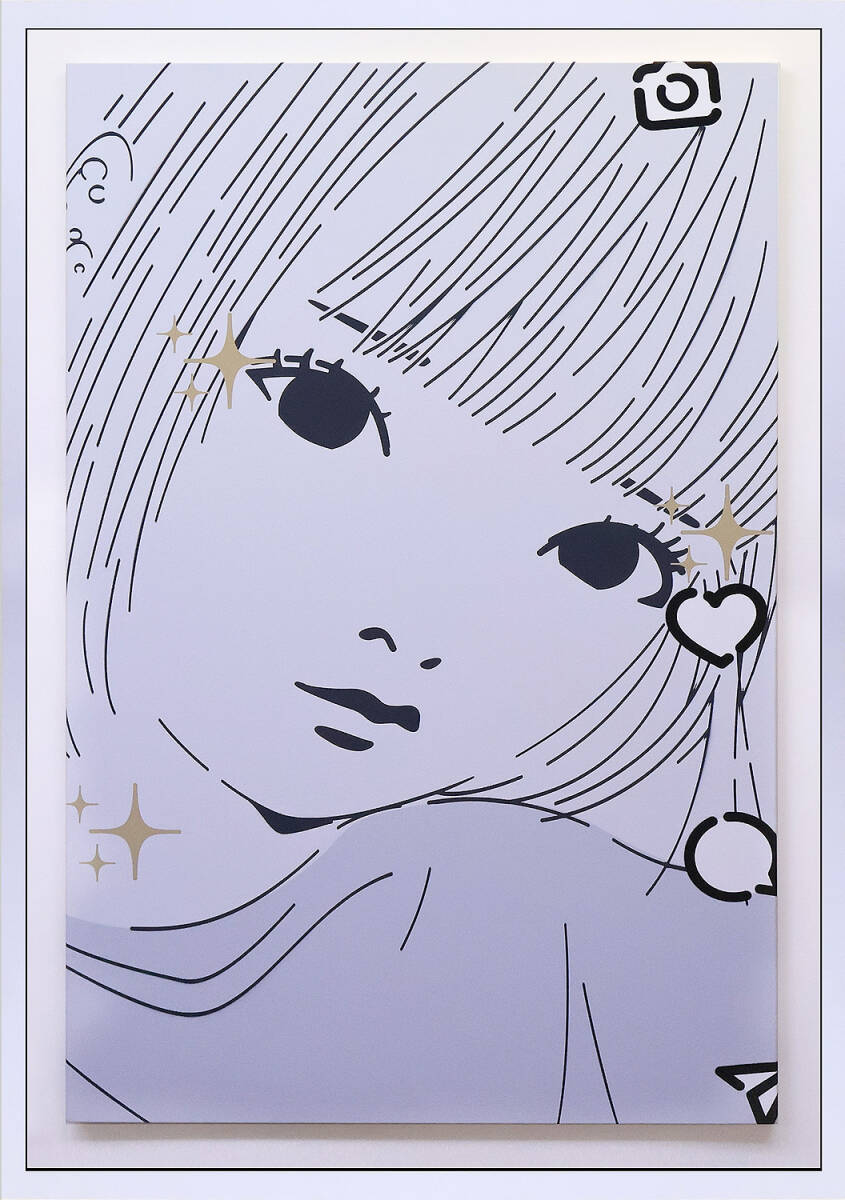 真作保証 山口真人８０号現代アート最高傑作 SBIオークション１７０万円落札作品！鑑定証付画廊取扱作 自撮りSELFYをSNS時代の現代の肖像画