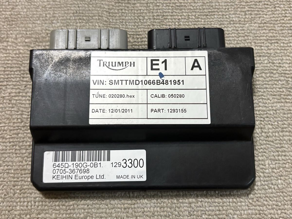 トライアンフ デイトナ675 後期 純正 ECU ケイヒン 2011 動作確認済