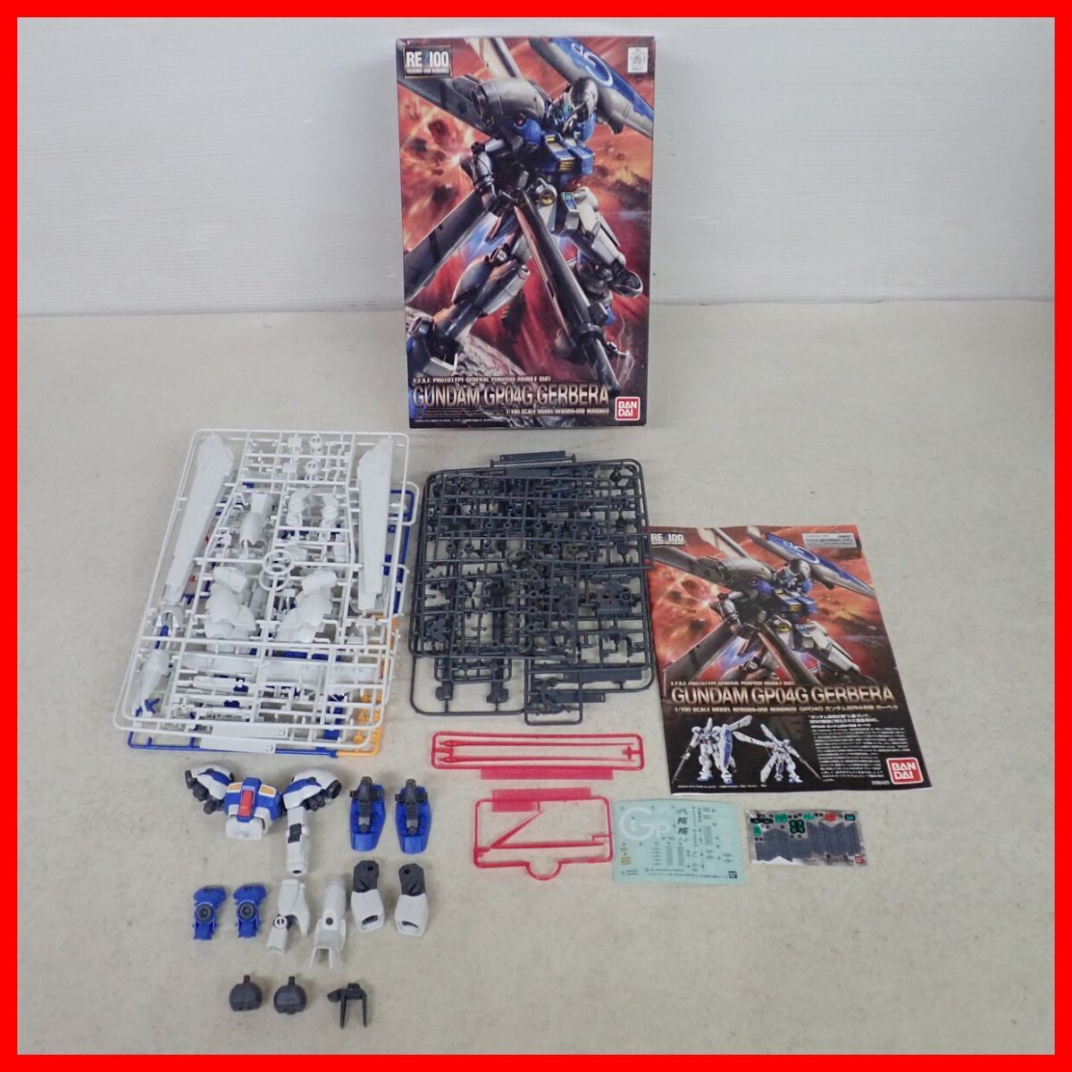 一部組立済 バンダイ RE/100 1/100 GP04G ガンダム試作4号機ガーベラ GERBERA GUNDAM 機動戦士ガンダム0083 BANDAI プラモデル【20