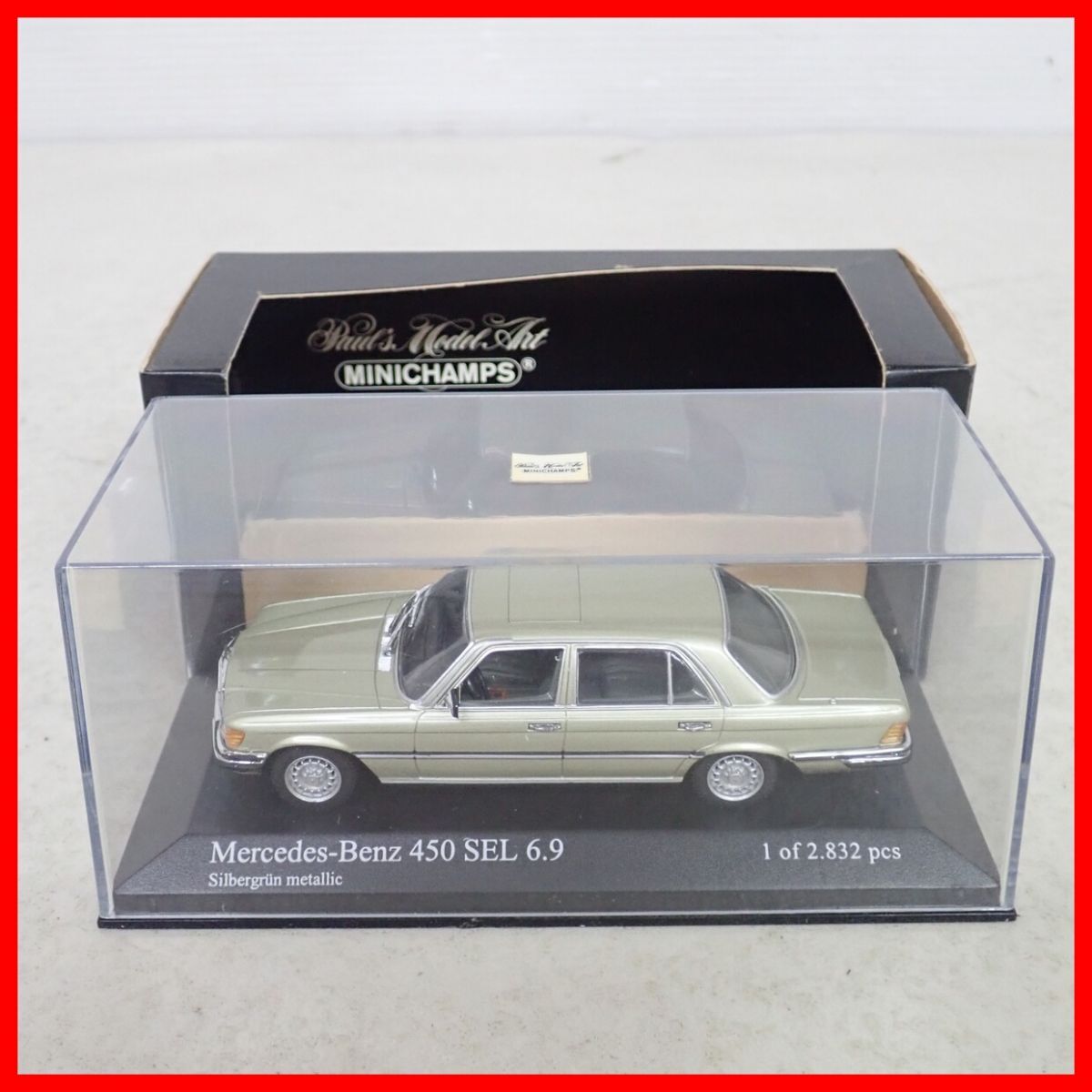 ミニチャンプス 1/43 メルセデス ベンツ 450 SEL 6.9 1972-79 シルバーグリーンメタリック Mercedes-Benz MINICHAMPS【10