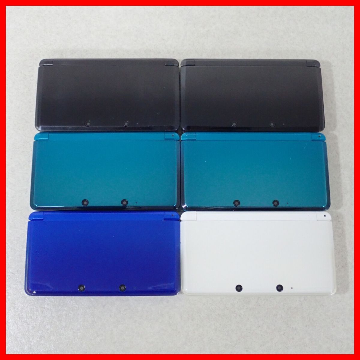ニンテンドー3DS 本体 CTR-001 コバルトブルー/アクアブルー/コスモブラック 等 6台 まとめてセット Nintendo 任天堂 ジャンク【10