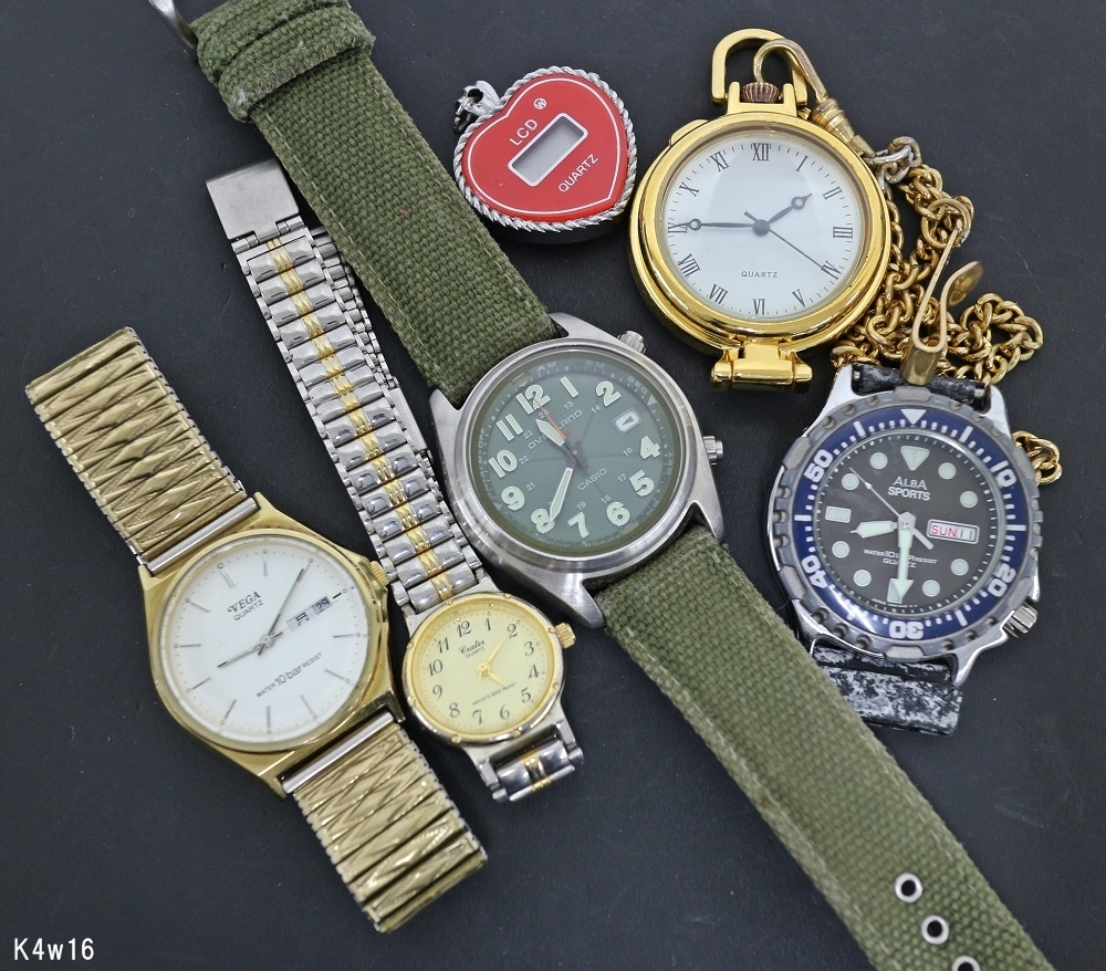 K4w16 腕時計おまとめ CASIO ALBA 他 動作未確認 現状品 60サイズ