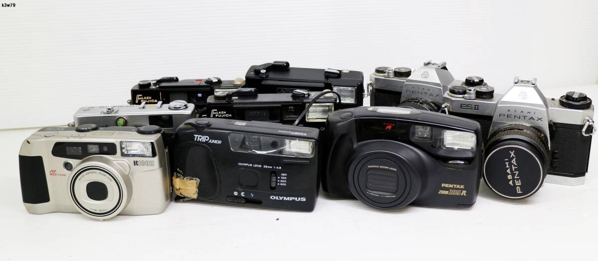 K3w79 カメラおまとめ PENTAX FUJICA RICOH MINOLTA OLYMPUS KONICA 動作未確認 80サイズ