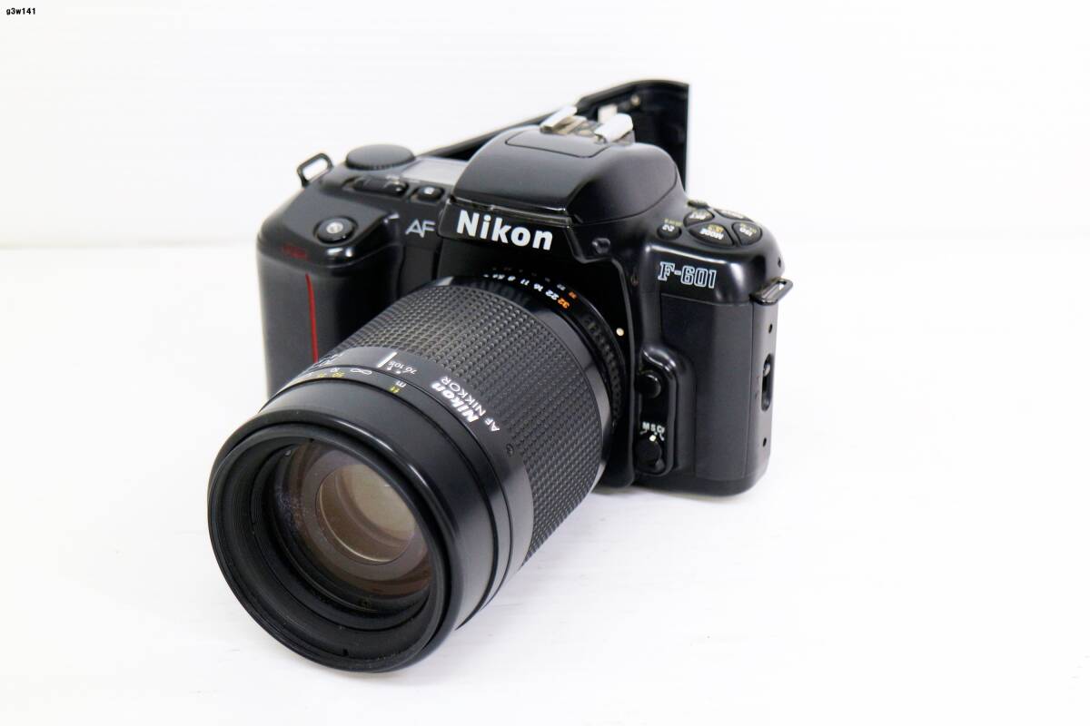 G3w141 NIKON F-601 70-210mm F4-5.6D フィルム蓋閉まらず カメラ通電○ その他動作未確認 60サイズ
