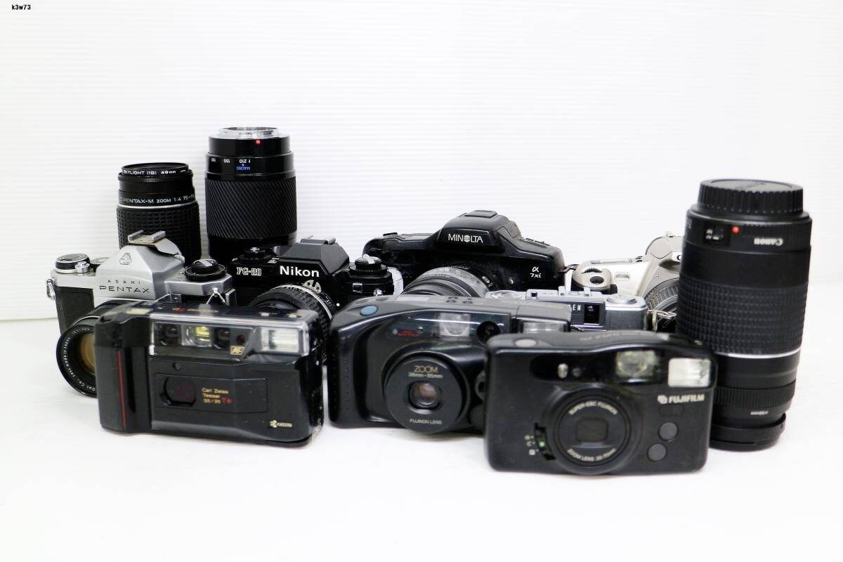 K3w73 カメラ等おまとめ NIKON CANON MINOLTA PENTAX FUJIFILM 他 動作未確認 80サイズ
