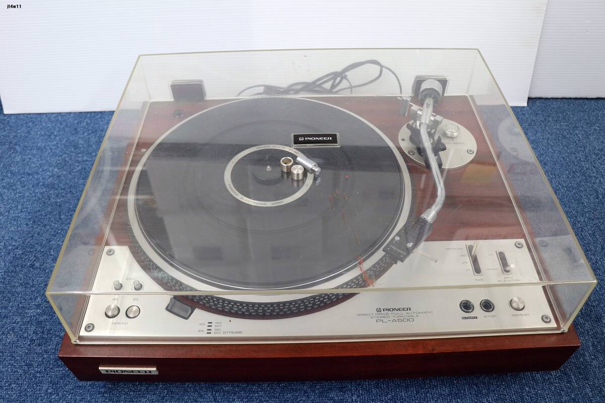 JT4w11 ターンテーブル Pioneer PL-A500 通電○ その他動作未確認 破損箇所あり 現状品 140サイズ