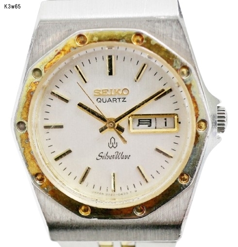 K3w65 腕時計 SEIKO シルバーウェーブ 3423-0190 クオーツ 現在不動 60サイズ