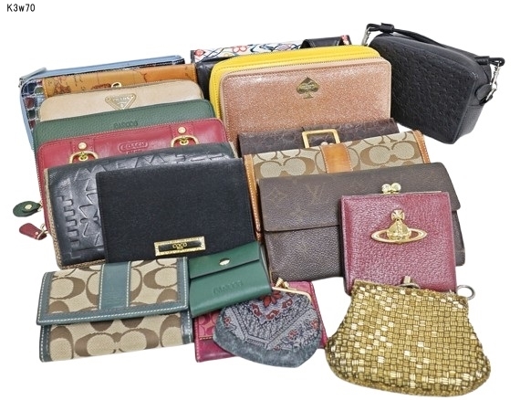 K3w70 財布等おまとめ COACH ヴィヴィアンウエストウッド 他 長財布 コインケース ショルダーバッグ 劣化/使用感強いです 現状品 80サイズ