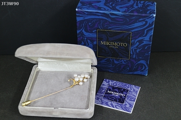 JT3W90 アクセサリー パールブローチ MIKIMOTO ミキモト K18 5g 現状品 付属品有 60サイズ
