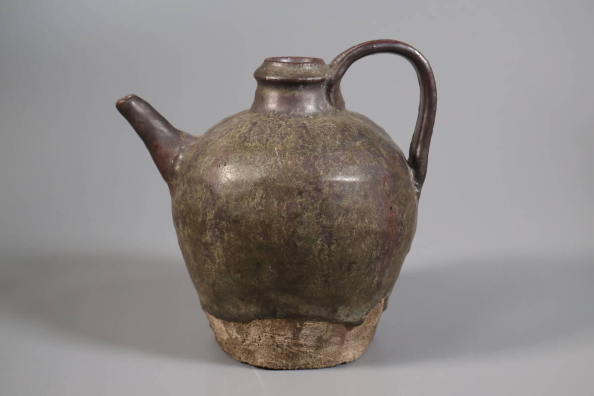 【和】(A4383)　時代古作　茶人買出品　時代土器中国土器　多口灰釉壺　須恵器　土師器