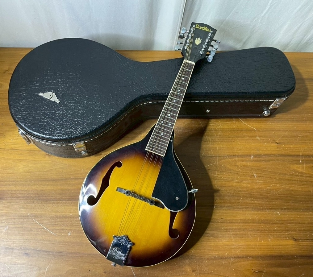 (4.1/5)BlueBell フラットマンドリン FM-20 富士 弦楽器 ブルーベル マンドリン ハードケース付き
