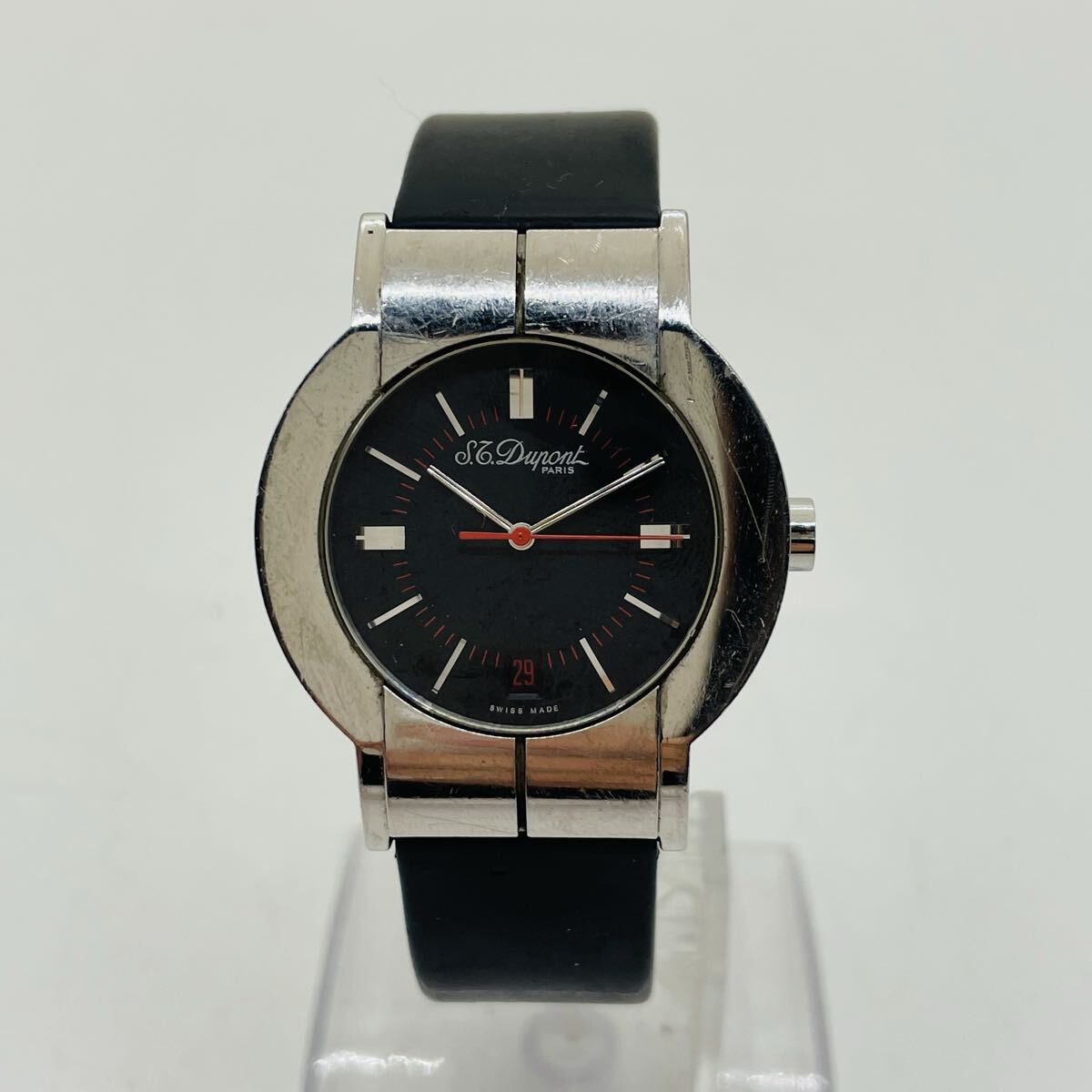 【mh/3.30/3】S.T. Dupont エス・テー・デュポン 腕時計 ブラック文字盤　184 J4 AD97