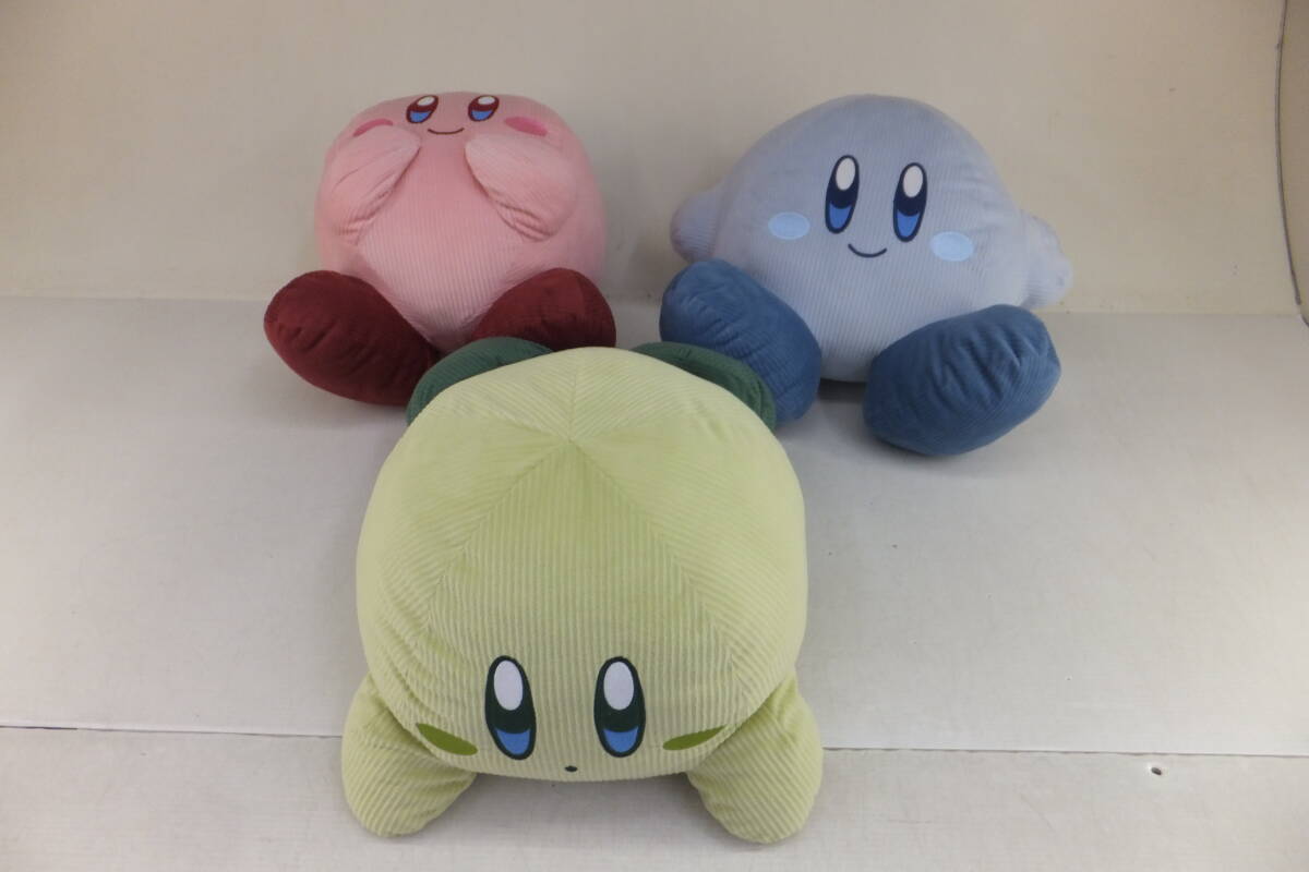 星のカービィ　マルチカラーコーデュロイ　BIGぬいぐるみ　3点セット　エスケイジャパン