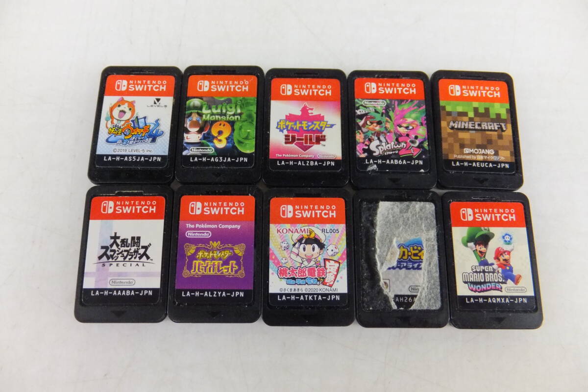 ジャンク（動作未確認）Nintendo Switchソフト　ソフトのみ10本セット　スプラトゥーン2・スマブラ・マインクラフト・桃鉄　など
