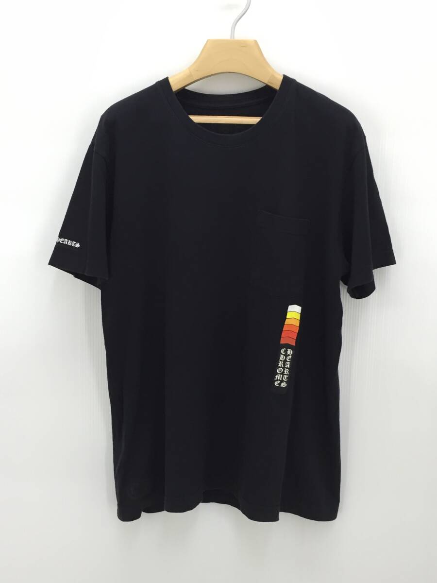 CHROME HEARTS Neon Bar Logo Tee サイズL ブラック / クロムハーツ ポケット半袖Tシャツ ロゴプリント ポケット