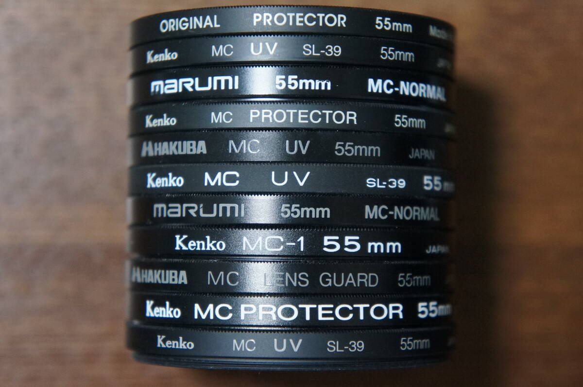 ◆説明必読◆★特価☆【240円/枚】[55mm] Kenko HAKUBA marumi等 PROTECTOR UV系フィルター