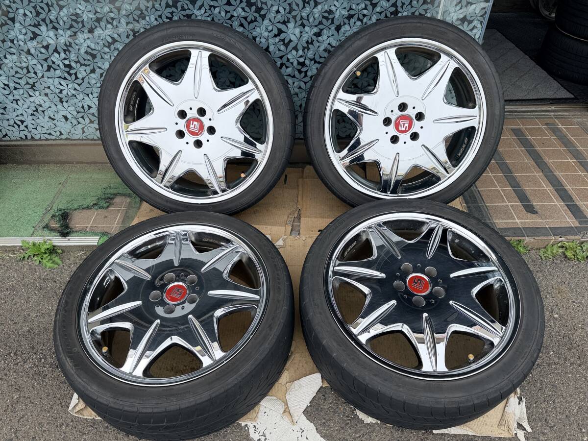 WORK LS 20インチ 8.5J +35 114.3 5穴/NITTO NT555 245/40ZR20 2011年製 4本セット #719-2