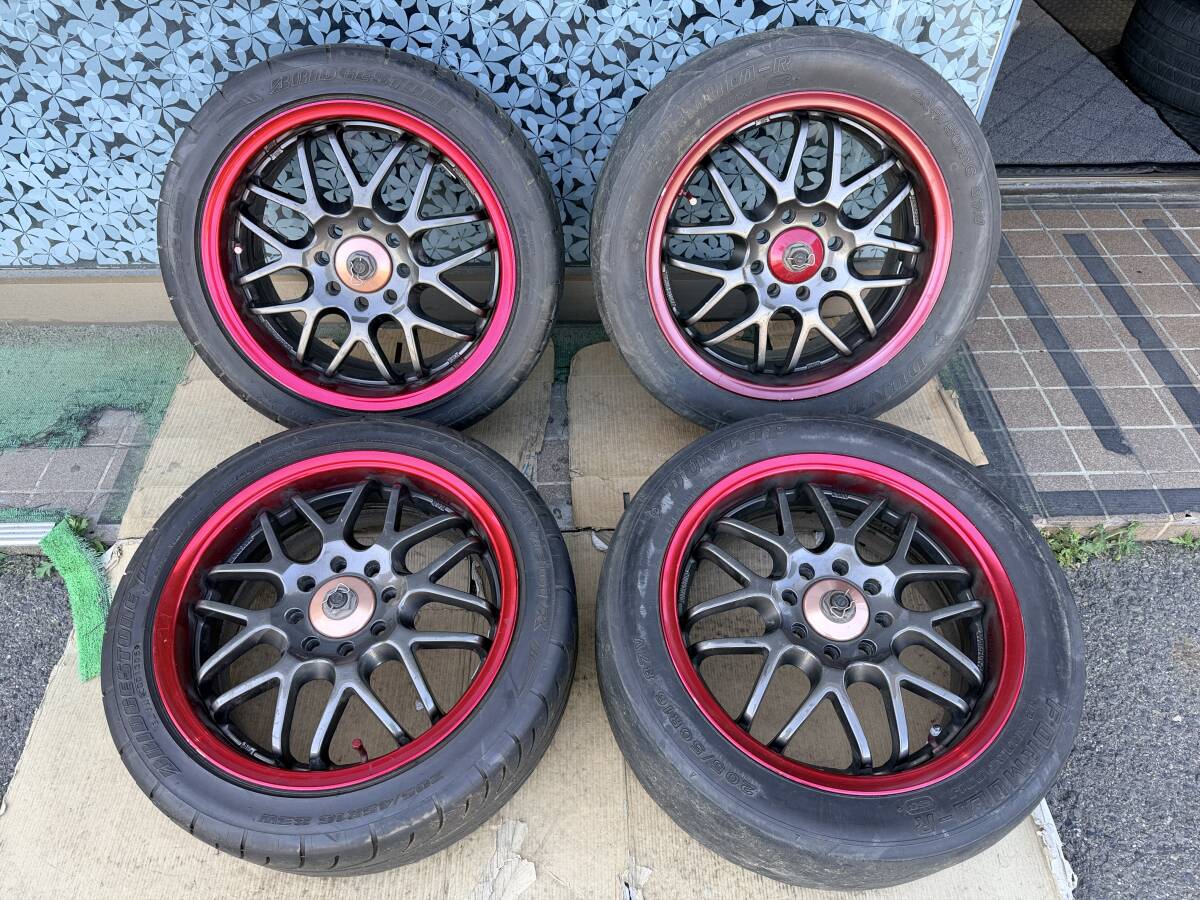 RACING SPARCO 16インチ 7J +51 114.3 4穴/ダンロップ ブリヂストン 205/50R16 4本セット #729-3