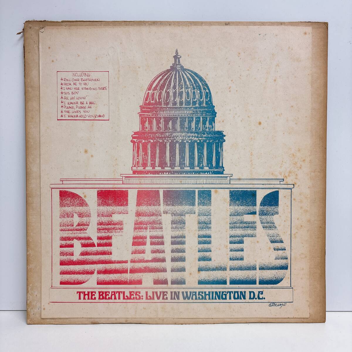 長期保管品 ビートルズ Beatles LIVE IN WASHINGTON D.C. LP レコード ブート盤 中古 現状渡し