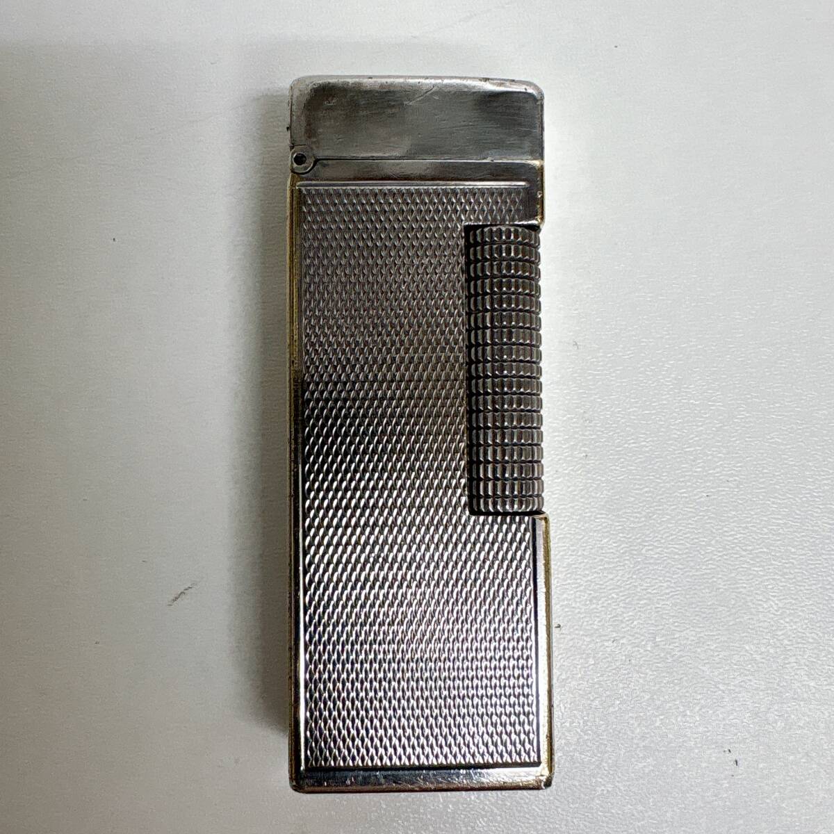 着火未確認 dunhill ダンヒル ガスライター シルバーカラー 中古 長期保管品