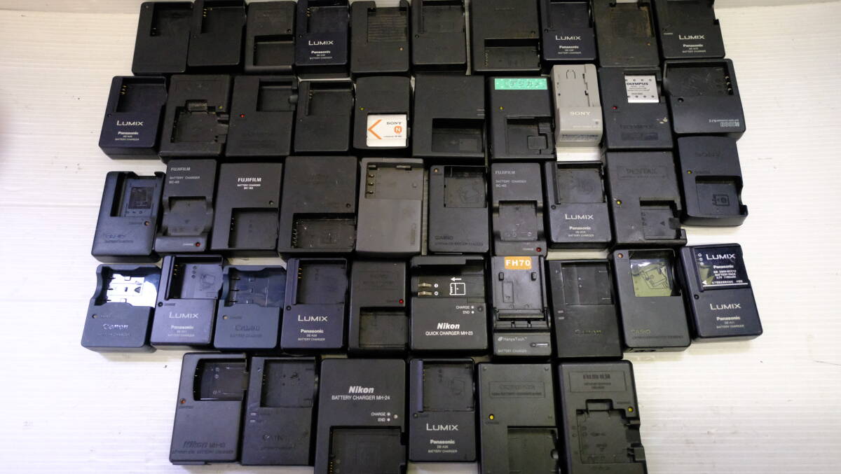 デジカメ バッテリーチャージャー まとめて45個セット Panasonic/CANON/NIKON/SANYO/CASIO/FUJIFILM