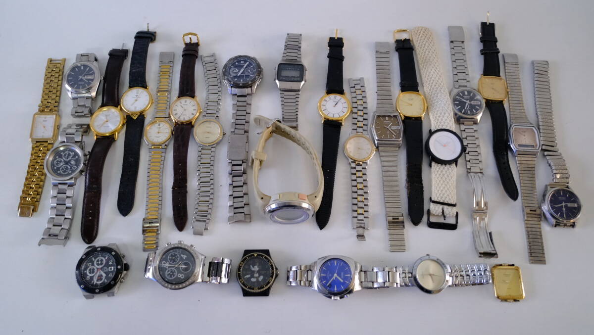 腕時計 まとめて26個セット SEIKO/Citizen/CASIO/GUCCI/ALBA/Raymond Well