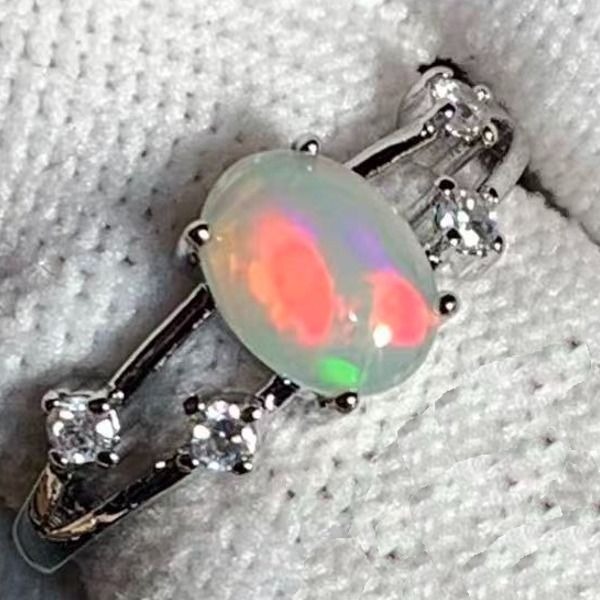 【新品】天然 ファイア オパール リング 、100％天然 □Sw7371