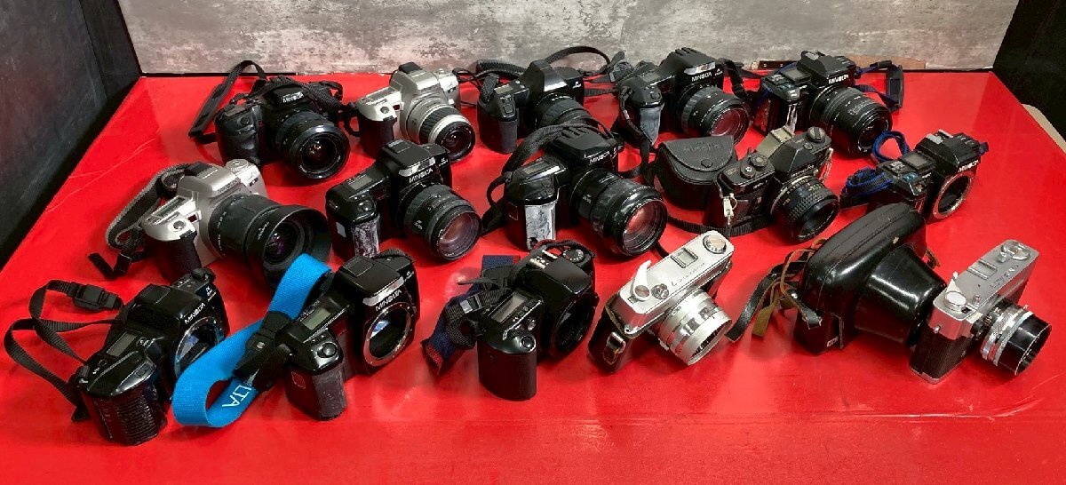 1円～　一眼レフ　フイルムカメラ　約15点　約12kg　まとめ売り　現状品 / MINOLTA / KONICA