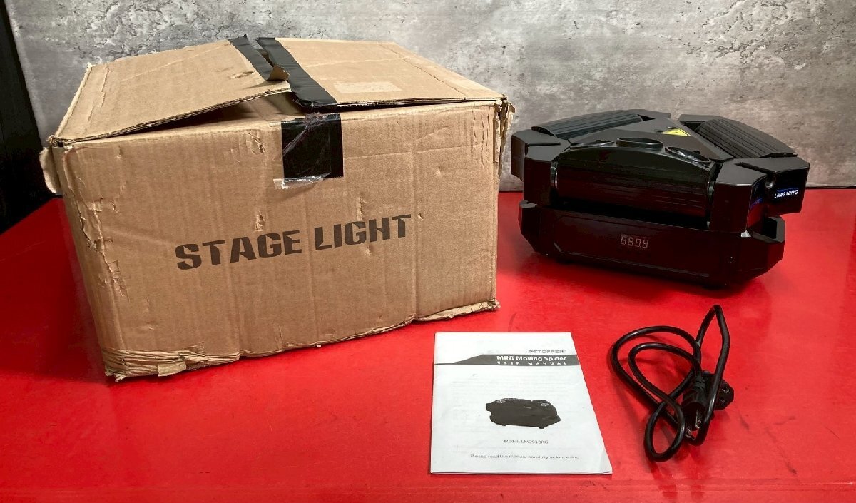 1円～　BETOPPER　MINI Moving Spider　 LM0910RG　ムービングライト　LEDステージライト　スポットライト　箱付き　現状品　(通電可)