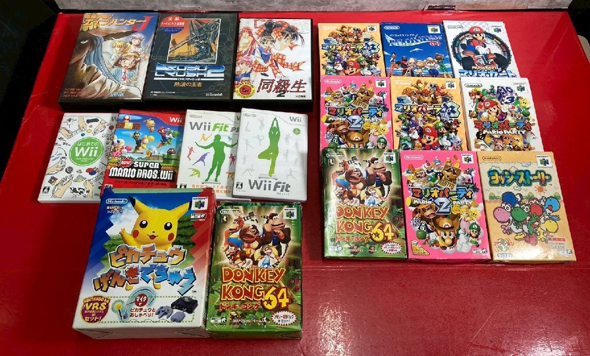 1円～　ゲームソフト　ニンテンドー64　Wii　PCゲーム　等　色々　18点　約5kg　まとめ売り / ピカチュウげんきでちゅうエイプハンターJ