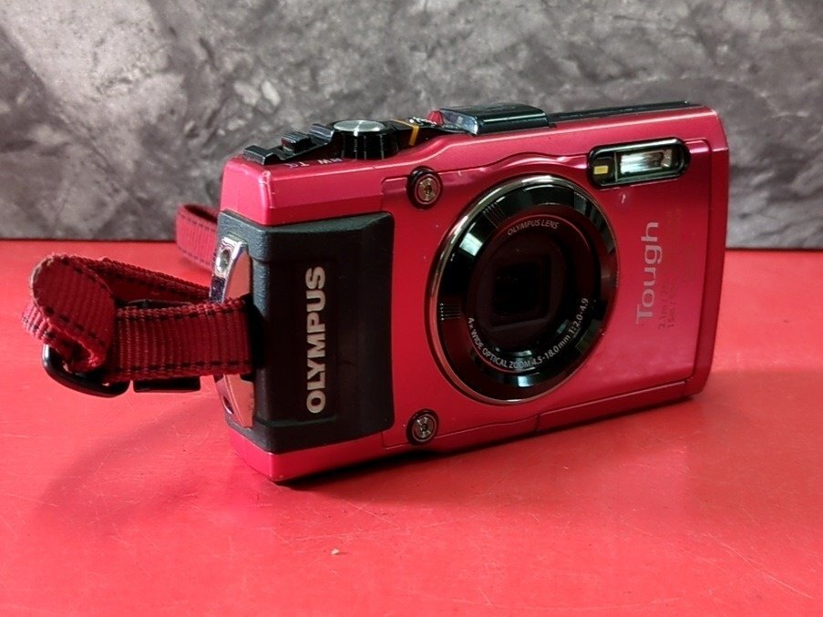 1円～　OLYMPUS　オリンパス　STYLUS TG-4 Tough　4.5-18.0mm 1:2.0-4.9　防水　防塵　耐衝撃　耐低温　コンパクトデジタルカメラ　現状品
