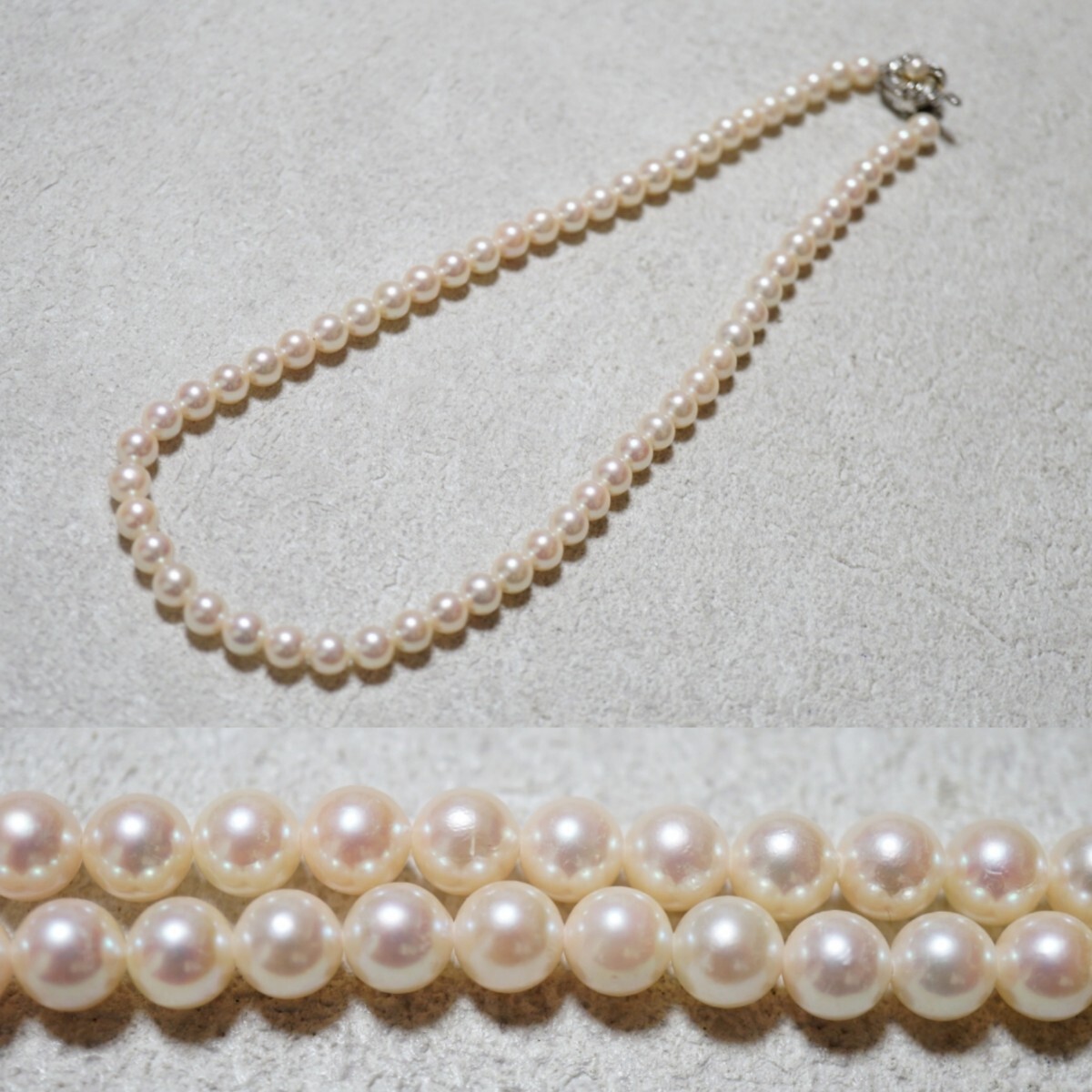 510 アコヤ真珠 6.3㎜ 本真珠 パール ネックレス ヴィンテージ アクセサリー ペンダント 冠婚葬祭 あこや 装飾品