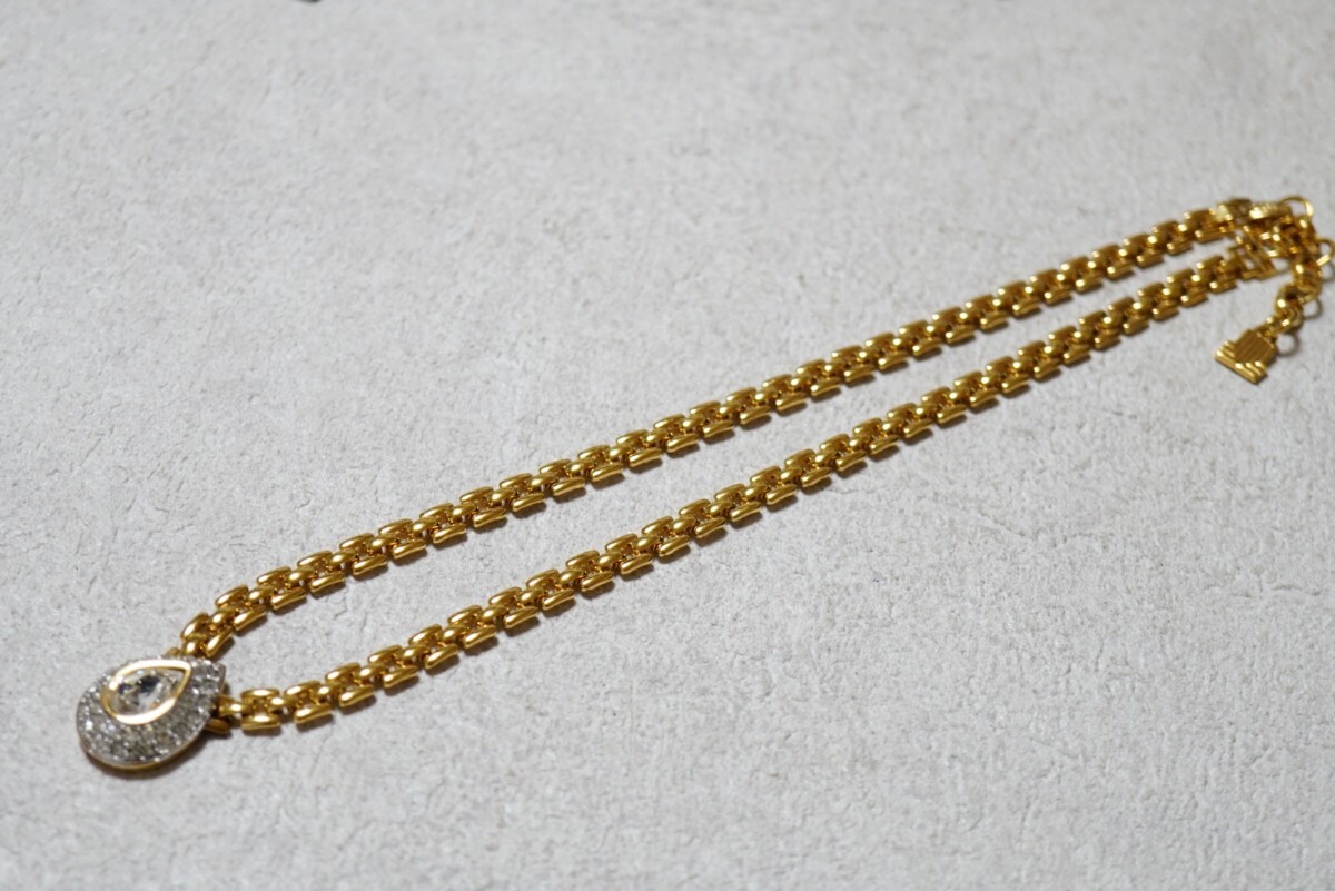 492 LANVIN/ランバン 海外製 ブランド ゴールドカラー ヴィンテージ ネックレス ペンダント アクセサリー アンティーク 首飾り 装飾品