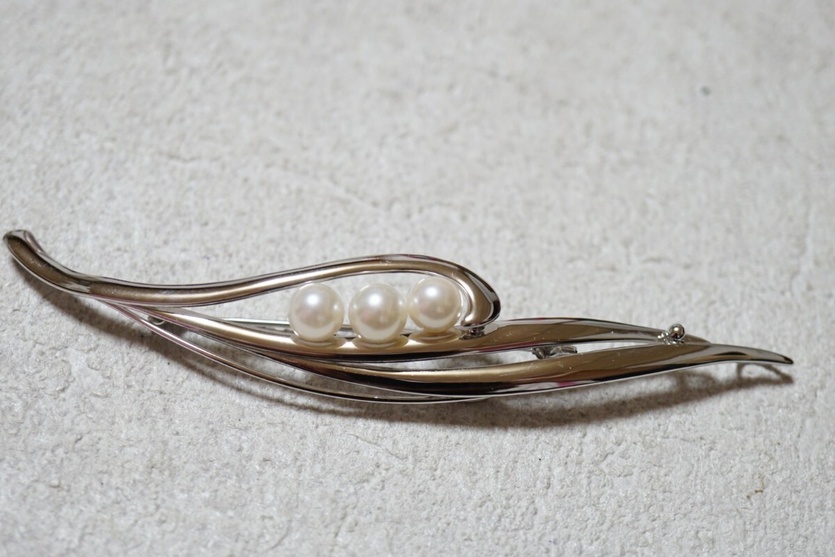 457 アコヤ真珠 本真珠 パール シルバー ペンダント ブローチ ヴィンテージ アクセサリー SILVER刻印 冠婚葬祭 あこや ネックレス 装飾品